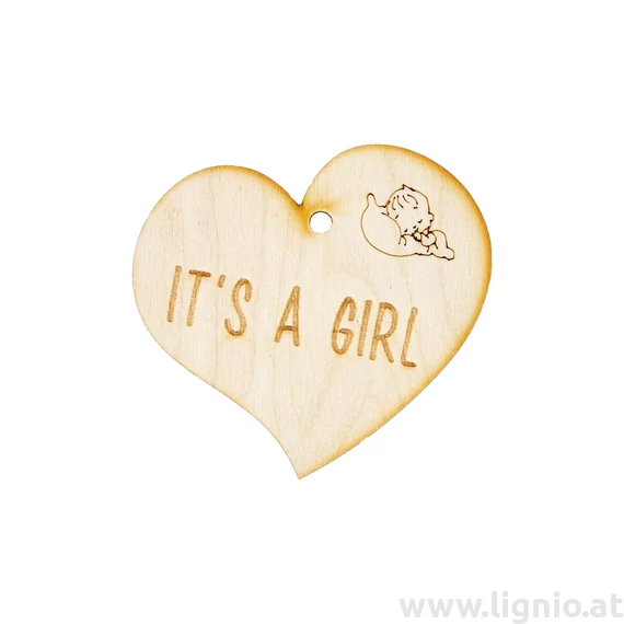 Herzanhänger "It's a girl"
