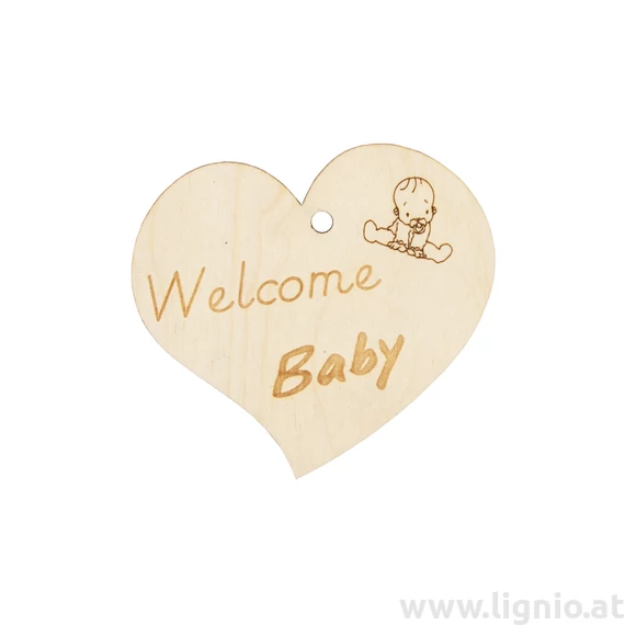 Herzanhänger "Welcome Baby"