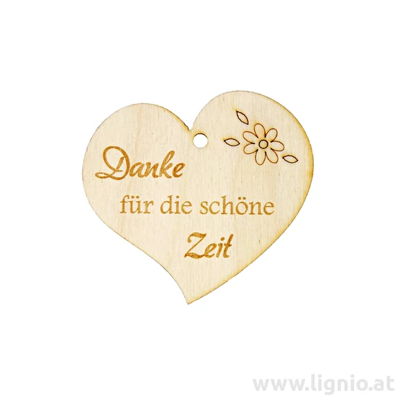 Herzanhänger "Danke für die schöne Zeit"
