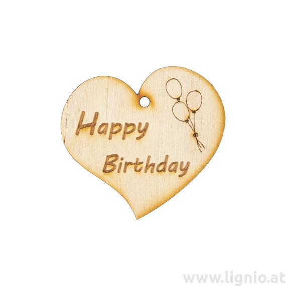 Herzanhänger "Happy Birthday"