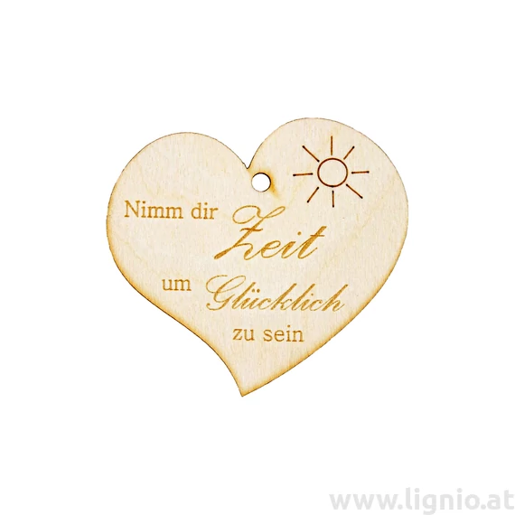 Herzanhänger "Nimm dir Zeit um glücklich zu sein"
