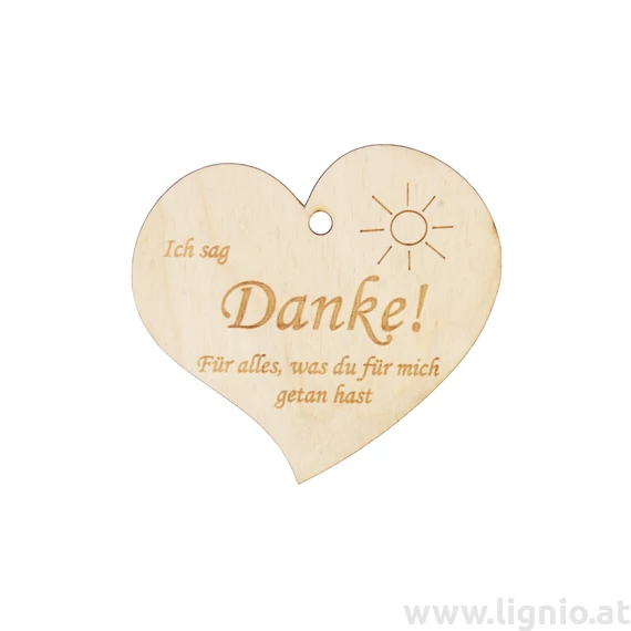 Herzanhänger "Ich sag Danke! Für alles, was du für mich getan hast"