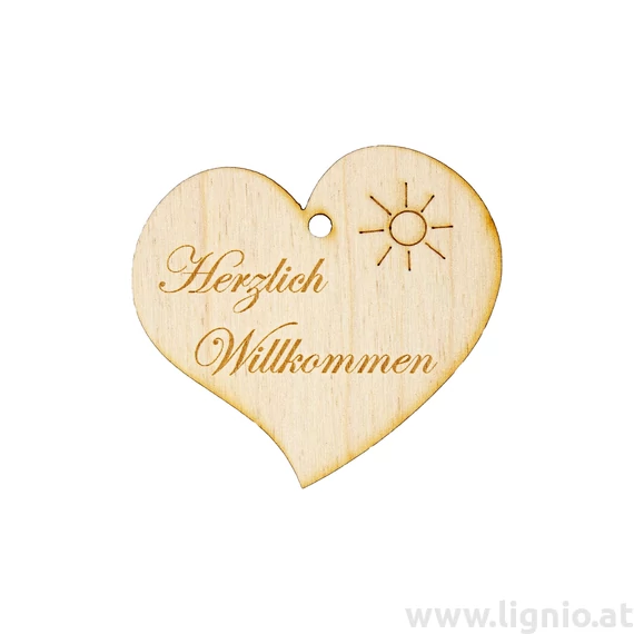 Herzanhänger "Herzlich Willkommen"