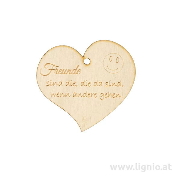 Herzanhänger "Freunde sind die, die da sind, wenn andere gehen!"