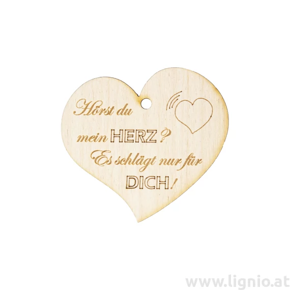 Herzanhänger "Hörst Du mein Herz? Es schlägt nur für Dich!"