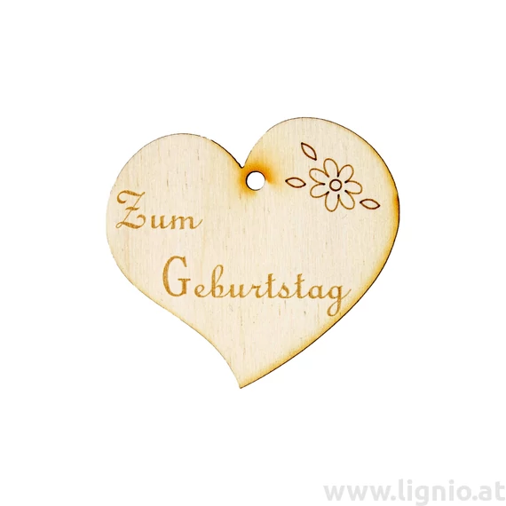 Herzanhänger "Zum Geburtstag"