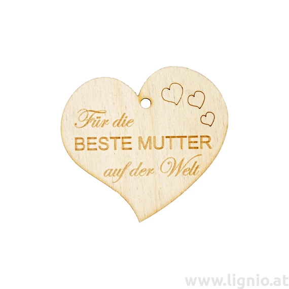 Herzanhänger "Für die beste Mutter auf der Welt"