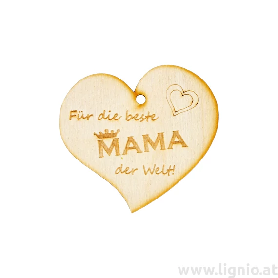 Herzanhänger "Für die beste Mama der Welt"