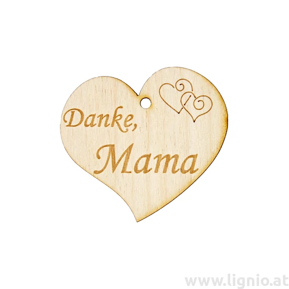 Herzanhänger "Danke, Mama"