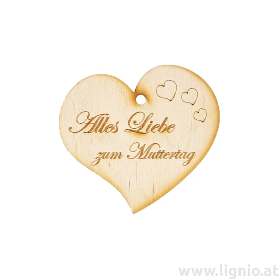 Herzanhänger "Alles Liebe zum Muttertag"
