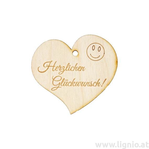 Herzanhänger "Herzlichen Glückwunsch"