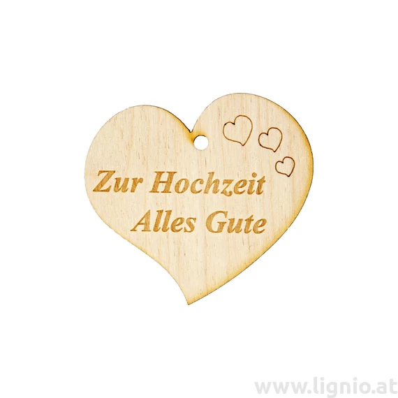 Herzanhänger "Zur Hochzeit Alles Gute"