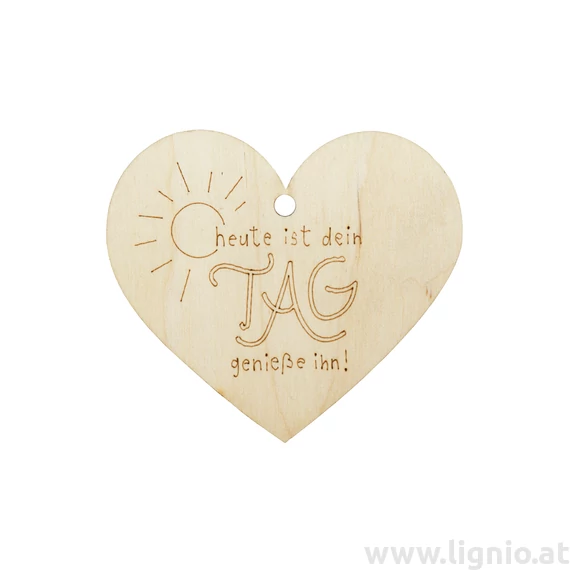 Herzanhänger "Heute ist dein Tag, genieße ihn!"