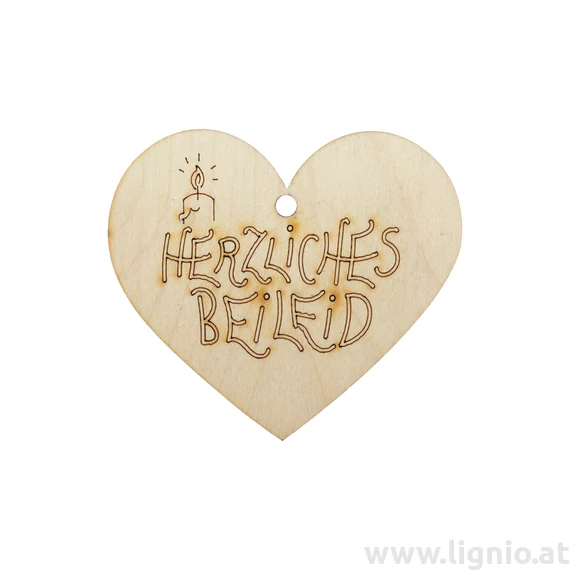 Herzanhänger "Herzliches Beileid"