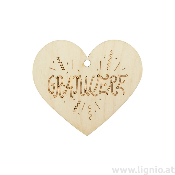 Herzanhänger "Gratuliere"