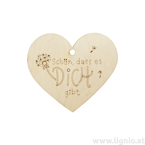 Herzanhänger "Schön dass es Dich gibt"
