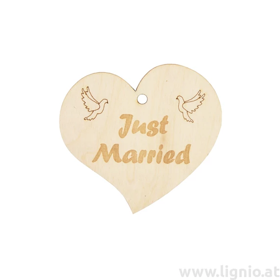 Herzanhänger "Just married"