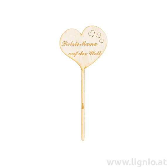 Blumenstecker Herz "Liebste Mama auf der Welt"