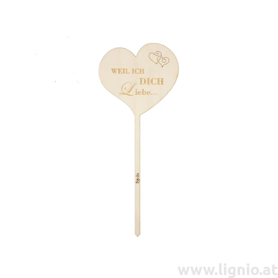 Blumenstecker Herz "Weil ich Dich liebe"