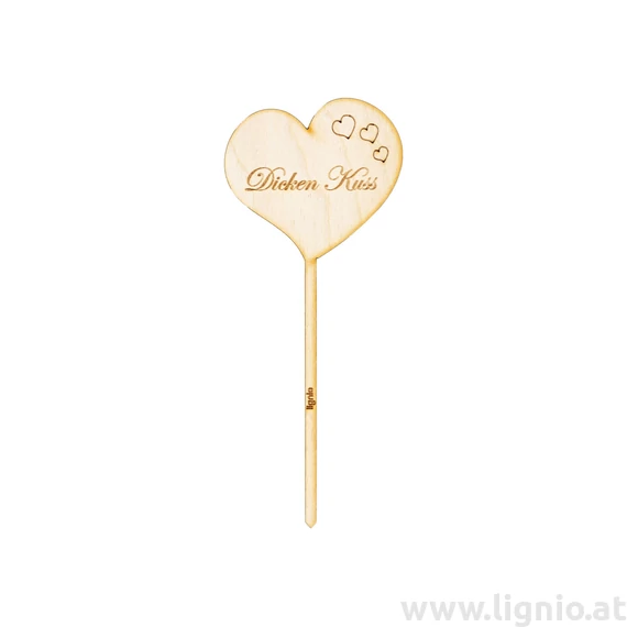Blumenstecker Herz "Dicken Kuss"