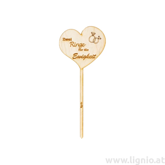 Blumenstecker Herz "Zwei Ringe für die Ewigkeit"