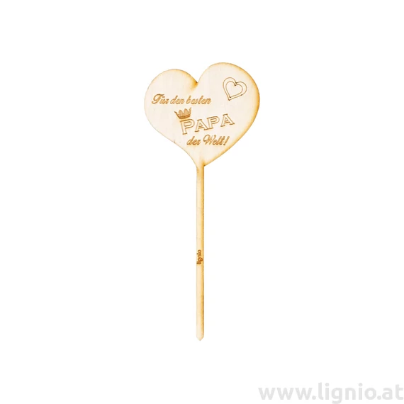 Blumenstecker Herz "Für den besten Papa der Welt"