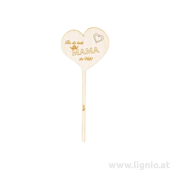 Blumenstecker Herz "Für die beste Mama der Welt"