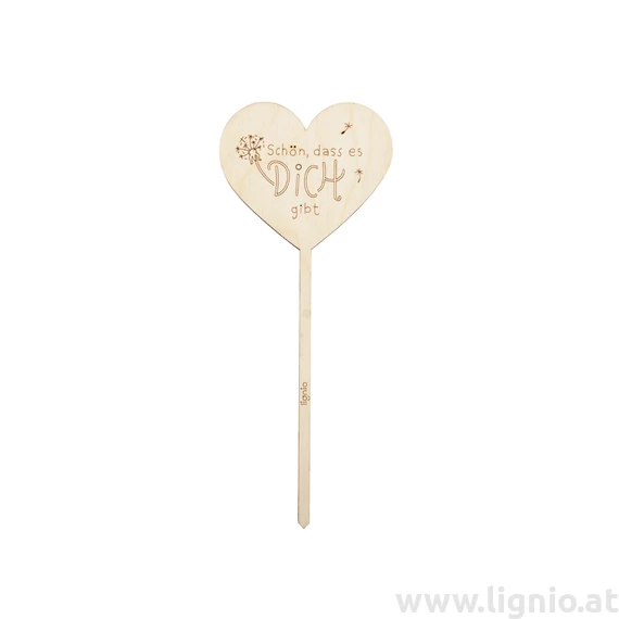 Holzstecker "Schön, dass es Dich gibt"