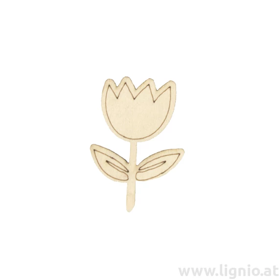 Holzfigure "Tulpe mit Blätter"