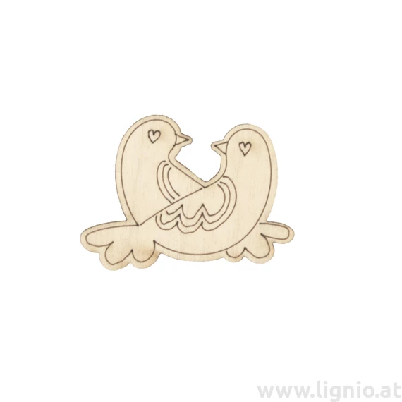 Holzfigure "Zwei Vögel"