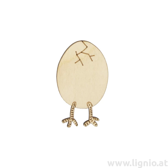 Holzfigure "Ei mit Füße"