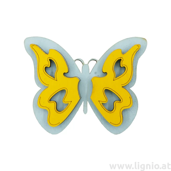 Holzfigure "Schmetterling blau 3D"