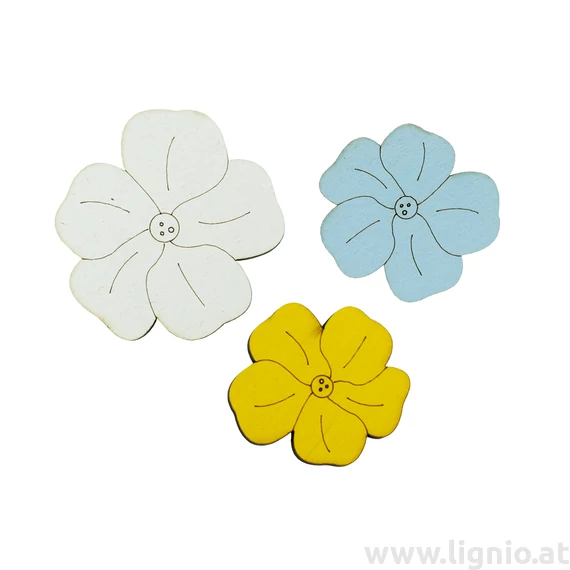 Holzfigure "Blumen mix rund"