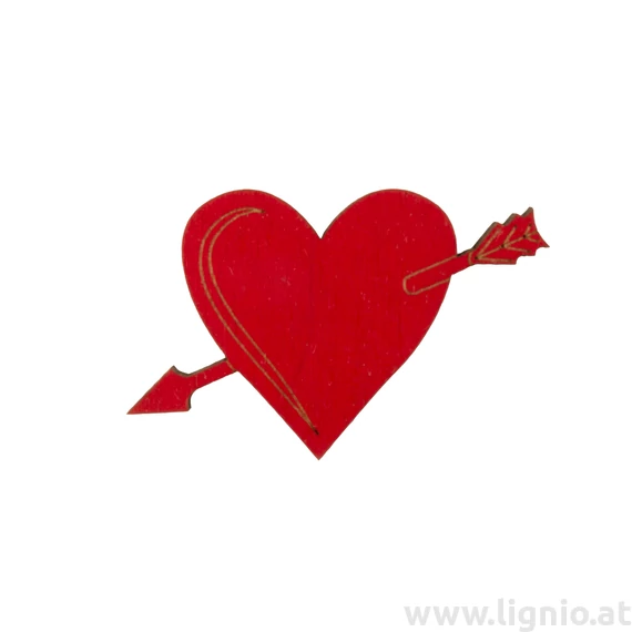 Holzfigure "Herz rot"