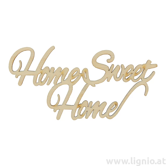 Holzschrift "Home sweet Home" groß natur