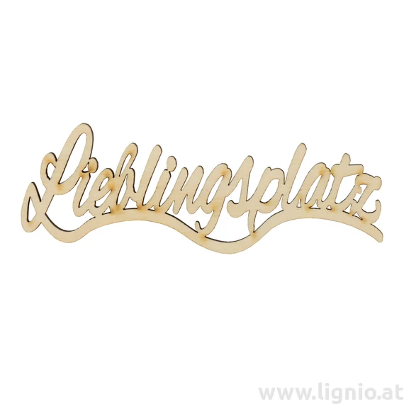 Holzschrift "Lieblingsplatz" groß natur