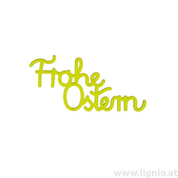 Holzschrift "Frohe Ostern" klein grün