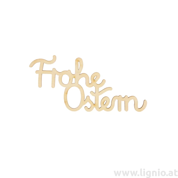 Holzschrift "Frohe Ostern" klein natur