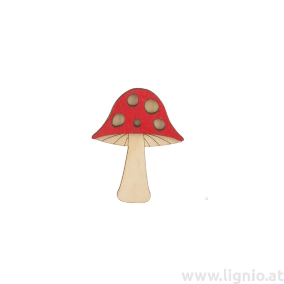 Holzfigure "Pilz klein rot"