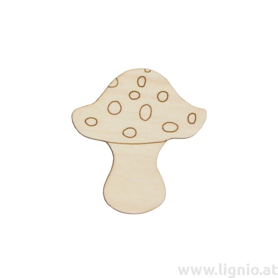 Holzfigure "Pilz punktiert"