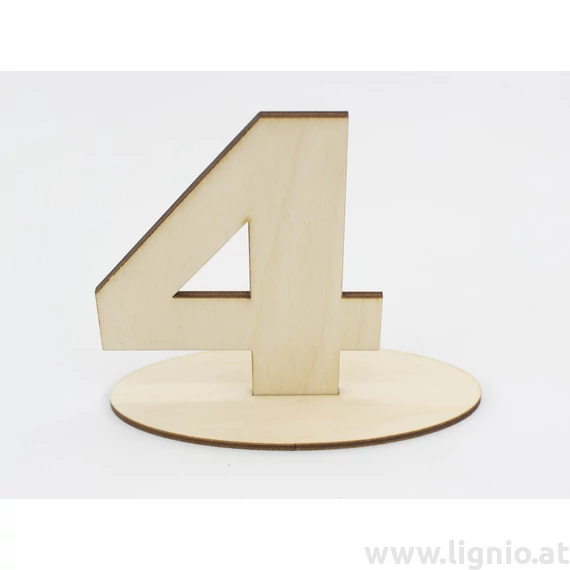 Tischnummer "4"