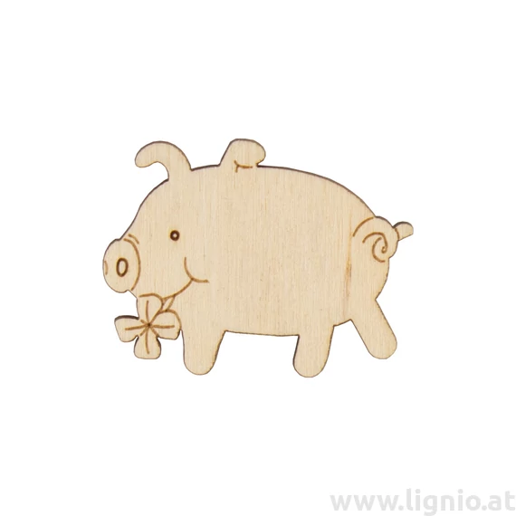 Silvester Holzfigure "Ferkel"