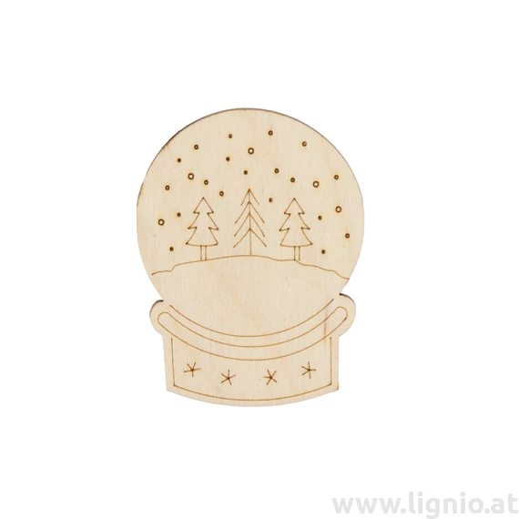 Holzfigure "Schneekugel"