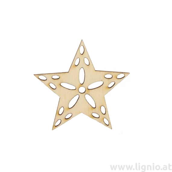 Holzfigure "Stern gestickt"