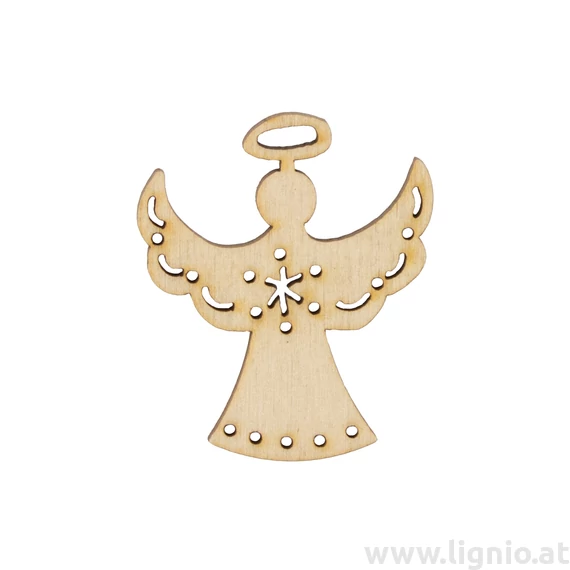 Holzfigure "Engel mit Gloria"