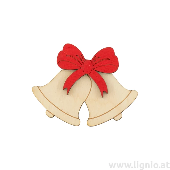 Holzfigure "Glocken mit Schleife"