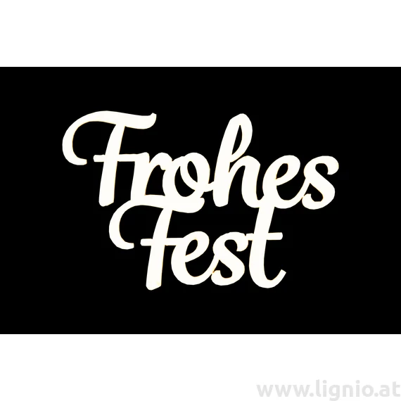 Schrift "Frohes Fest groß weiss"