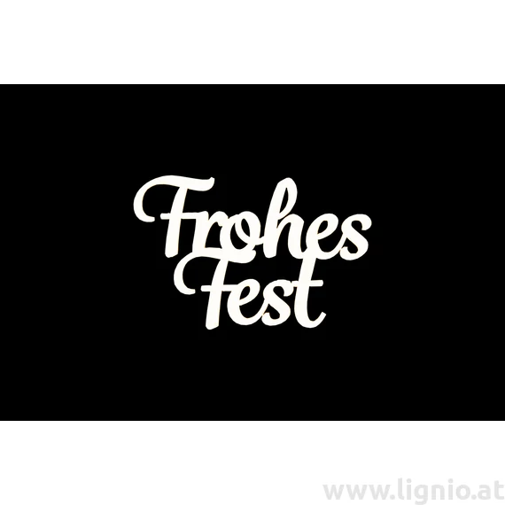 Schrift "Frohes Fest klein weiss"