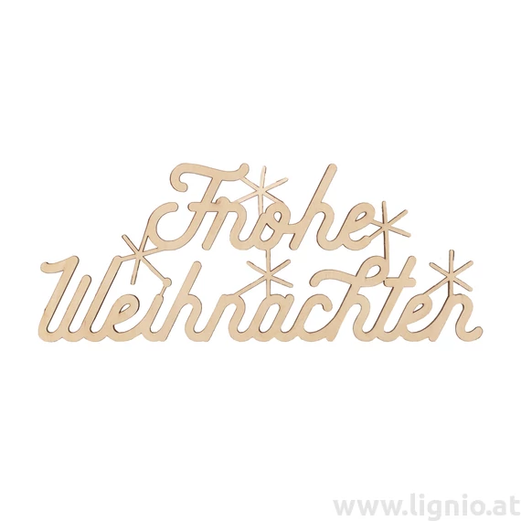 Schrift "Frohe Weihnachten groß natur"