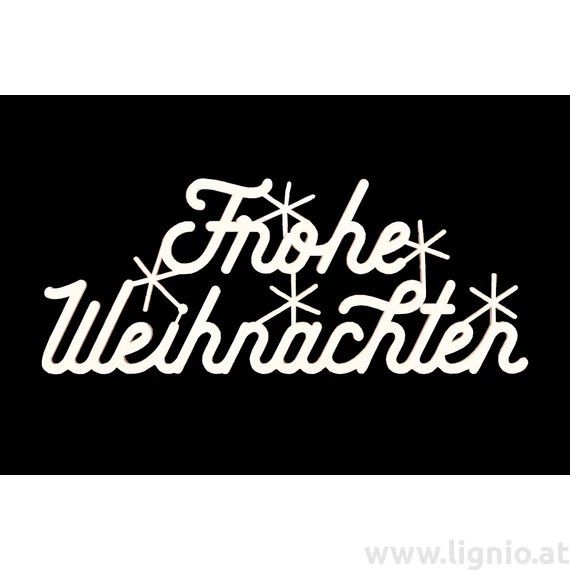 Schrift "Frohe Weihnachten groß weiss"